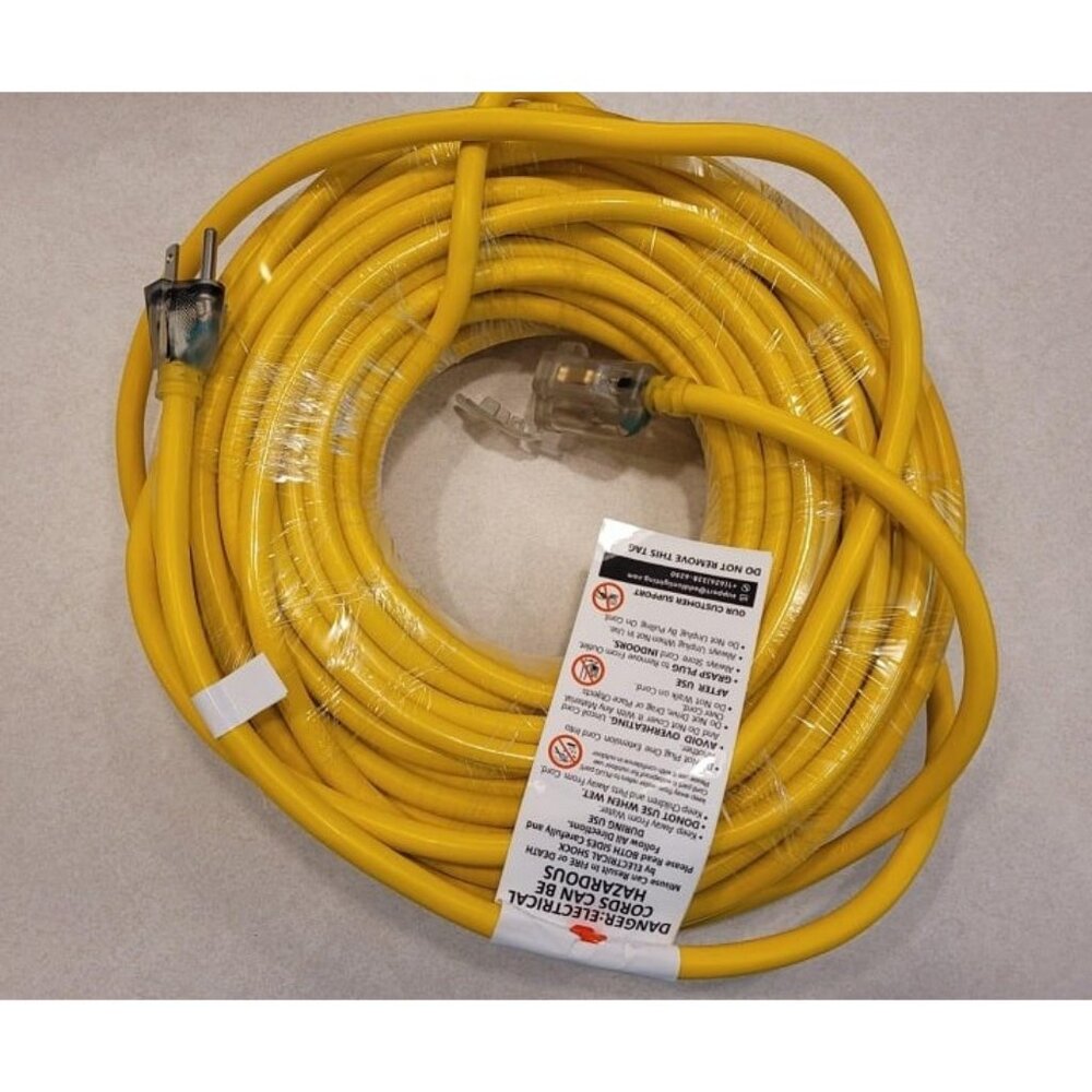 New Outdoor Extension Cord 100 FT Waterproof, 12/3 SJTW Heavy Duty